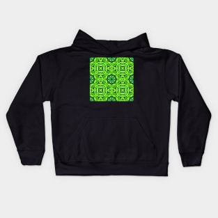 Pretty Green Leaves Lucky Clover Greenery Pattern 8 Kids Hoodie